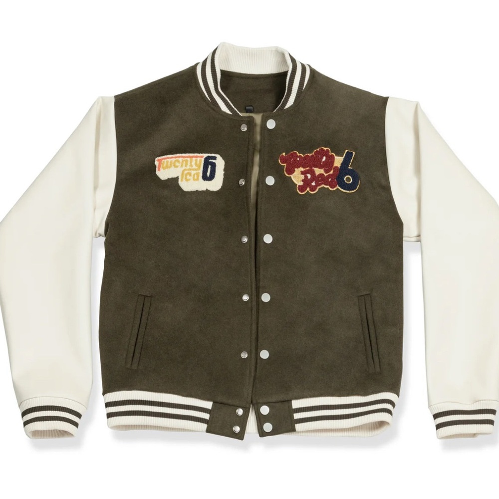 Street wear 26 RED Shake n Bacon Varsity Jacket- NWT - Picture 2 of 5